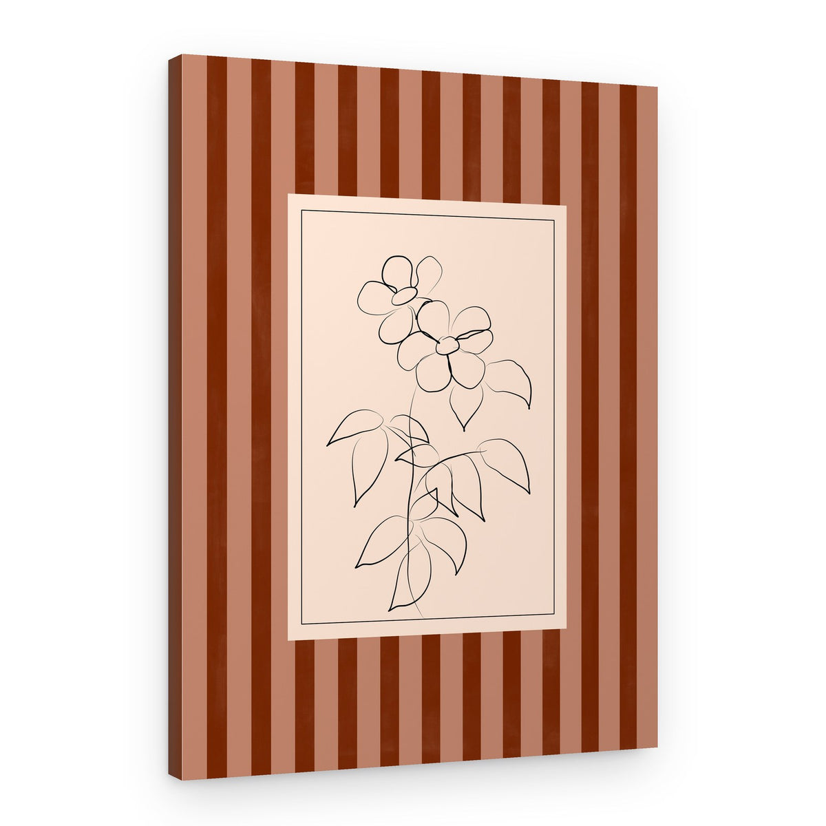 Botanical Line Drawing – Canvas Print