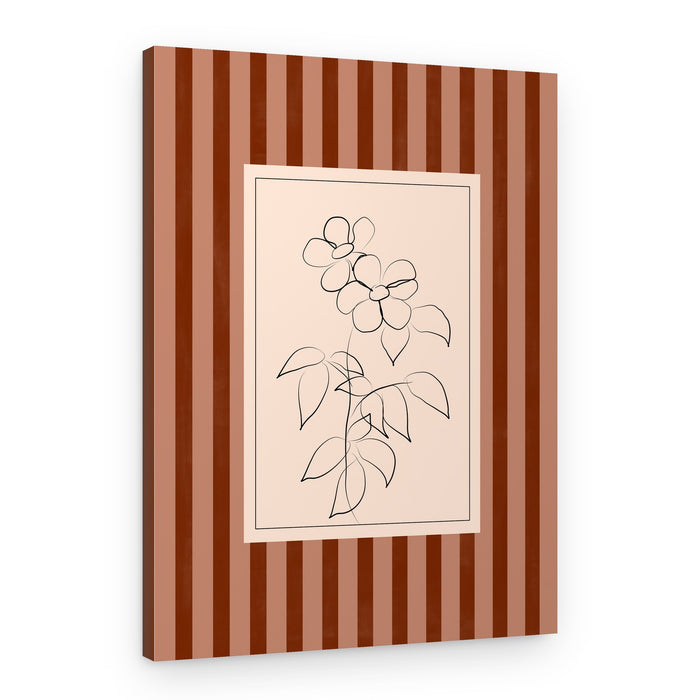 Botanical Line Drawing – Canvas Print