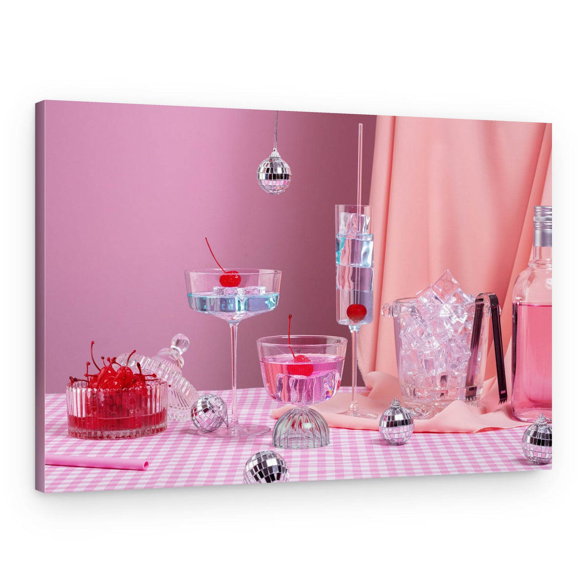 Pink Disco Cocktails – Canvas Print
