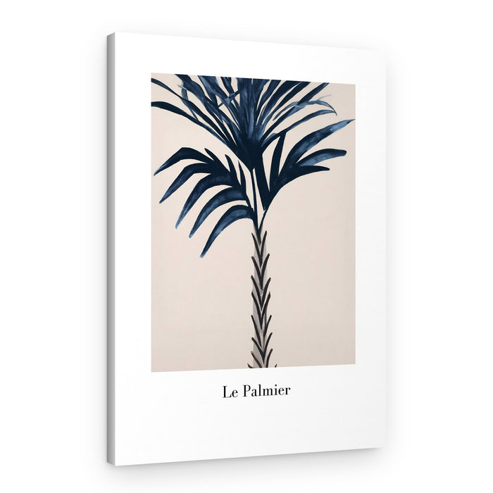 Blue Tropical Palm – Canvas Print