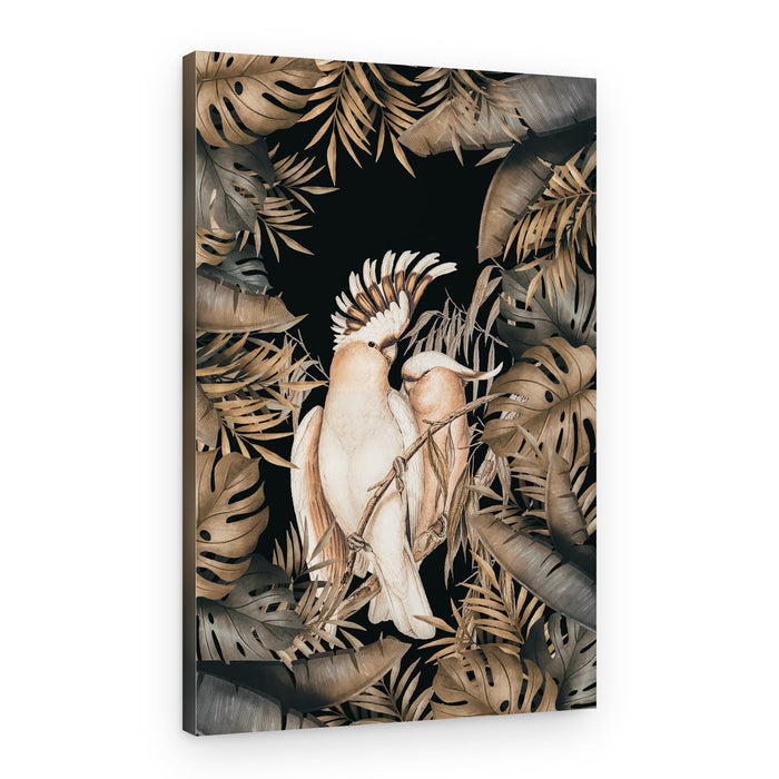 Loving Cockatoo Pair – Canvas Print