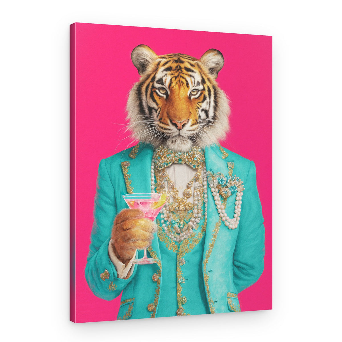 Cocktail Tiger – Canvas Print