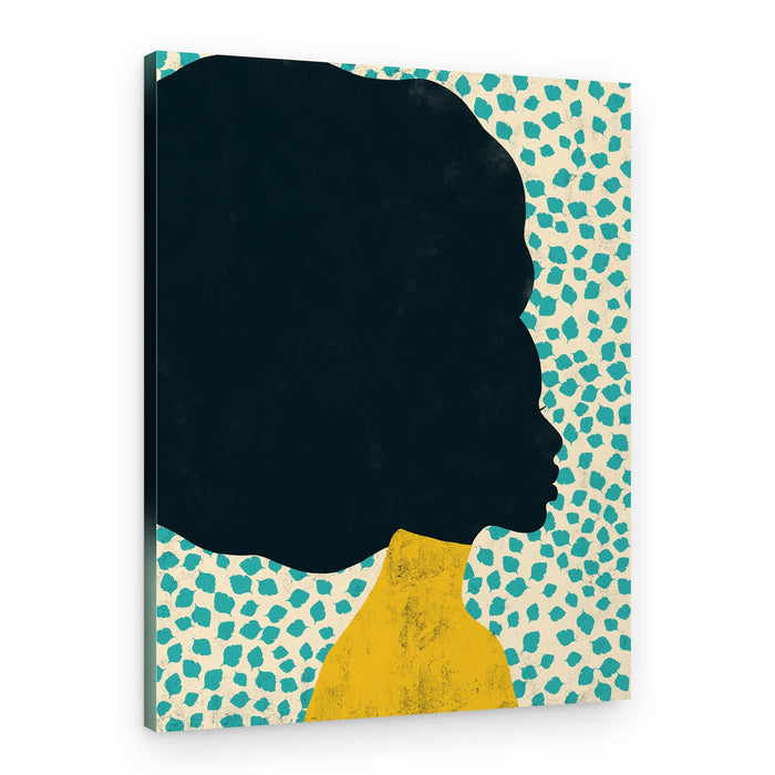 Natural Afro Profile – Canvas Print