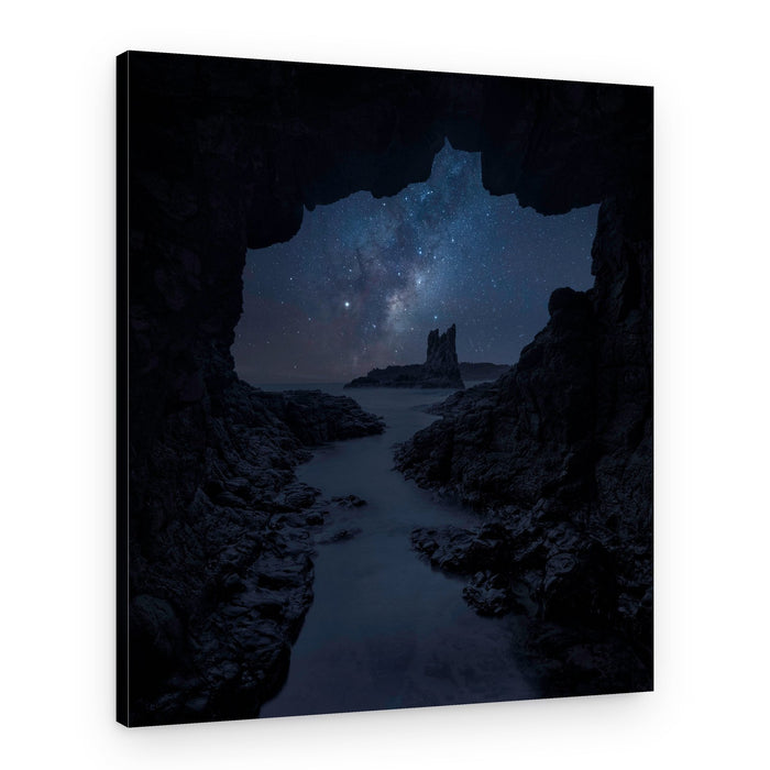 Ocean Cave Milky Way – Canvas Print