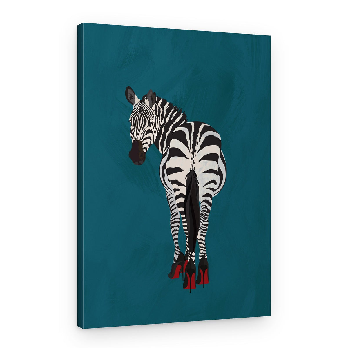 Fashionable Zebra Heels – Canvas Print