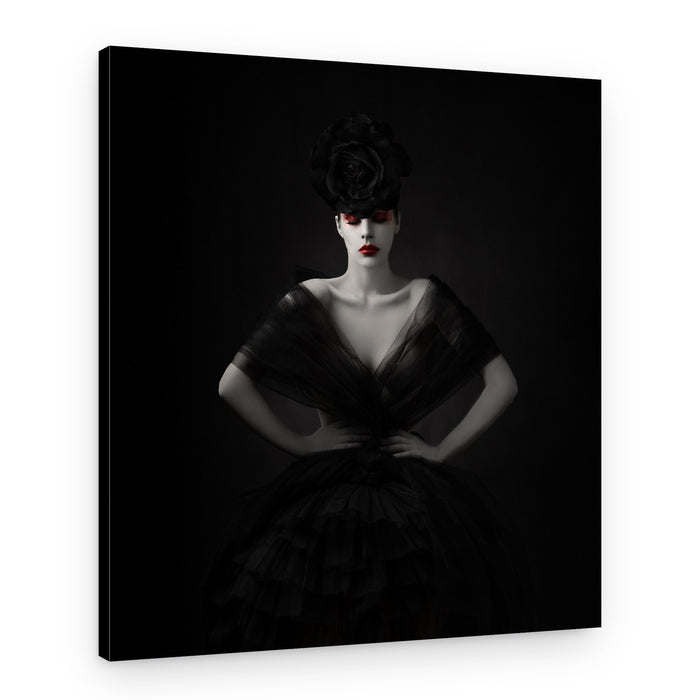Elegant Dark Rose – Canvas Print
