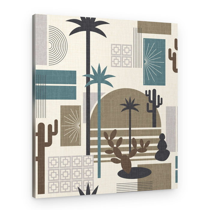 Mid-Century Desert Oasis – Canvas Print