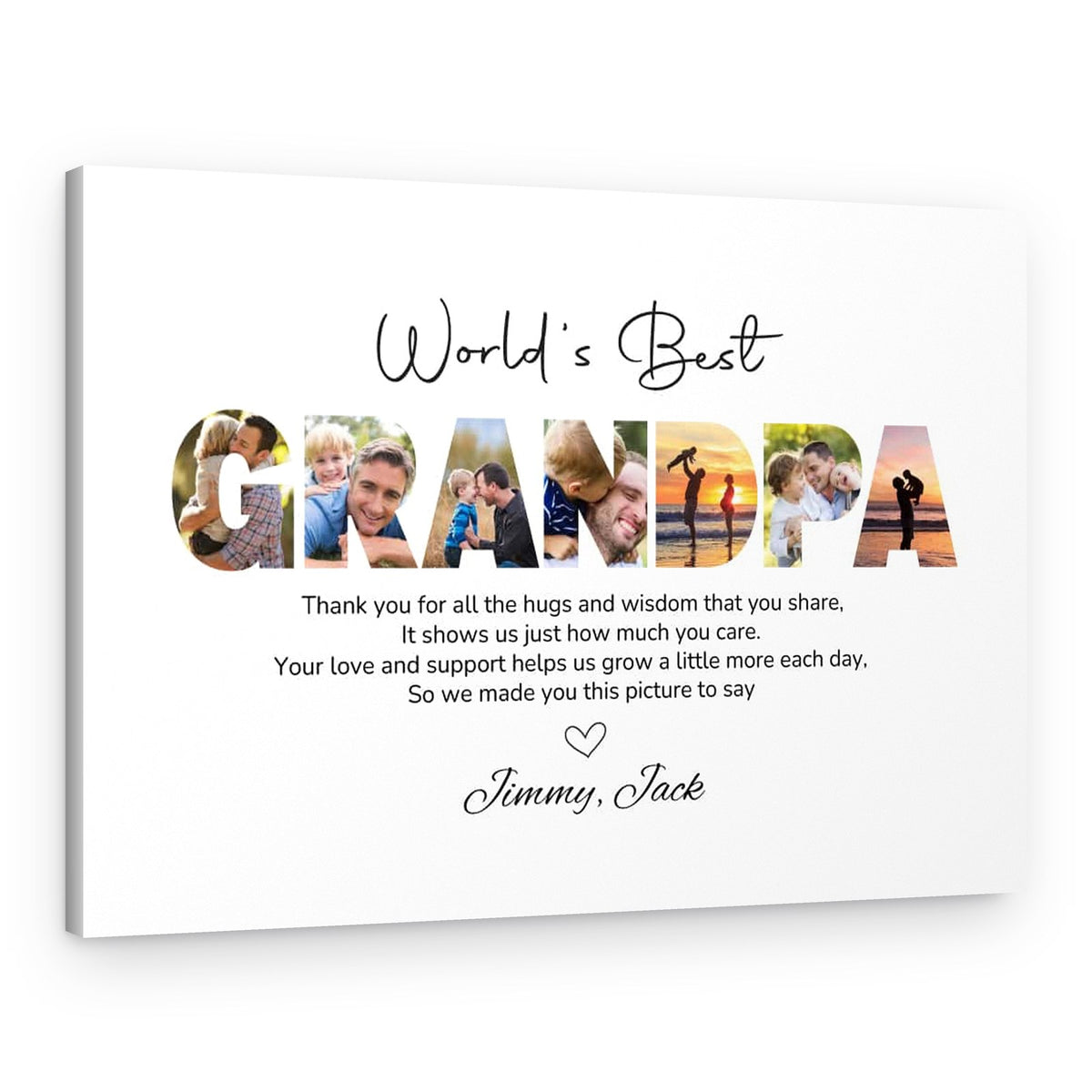 World‘s Best Grandpa Canvas Print – Canvas Print