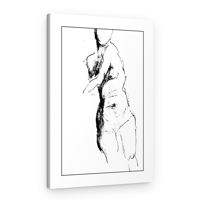 Expressive Nude Figure – Canvas Print