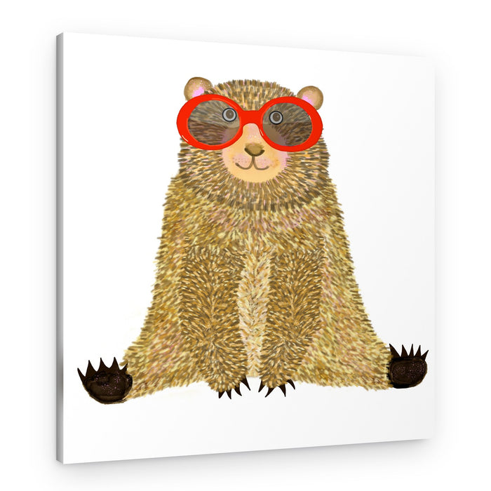 Cool Bear with Sunglasses – Canvas Print