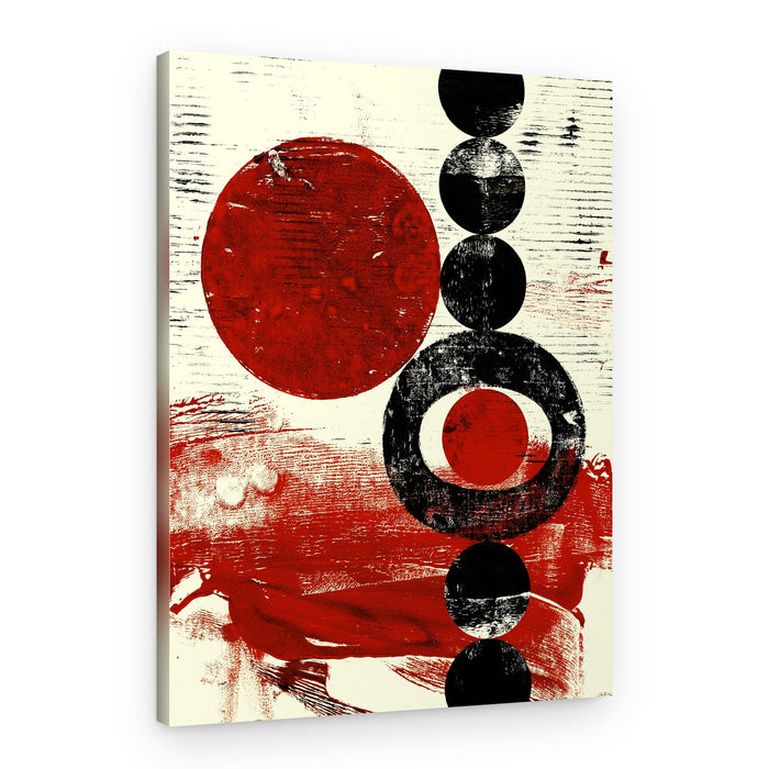 Red Black Circle Balance – Canvas Print