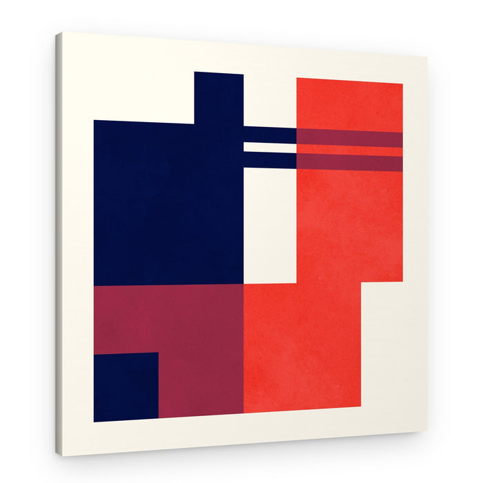 Abstract Color Block Geometry – Canvas Print