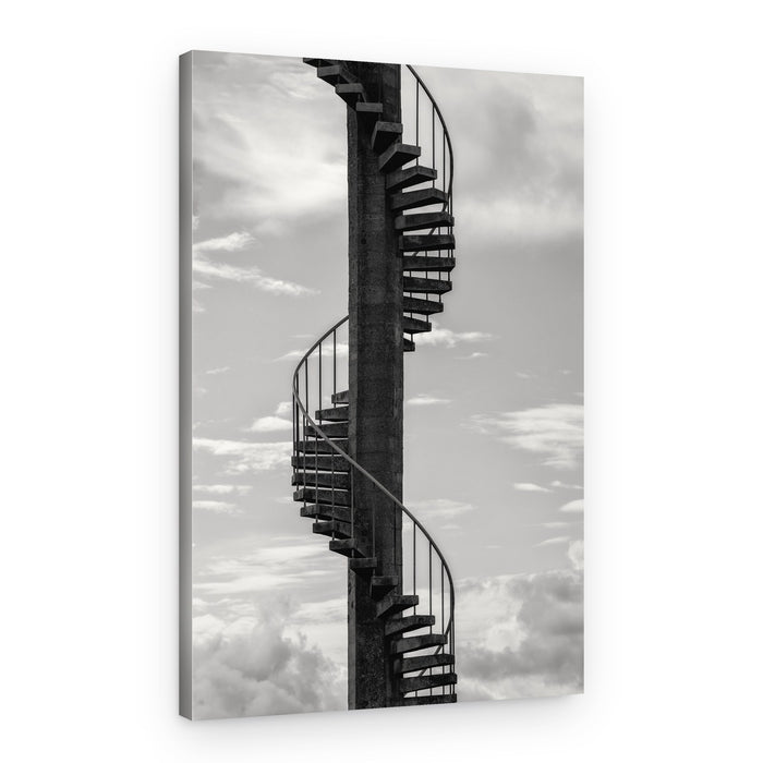 Skyward Spiral Staircase – Canvas Print
