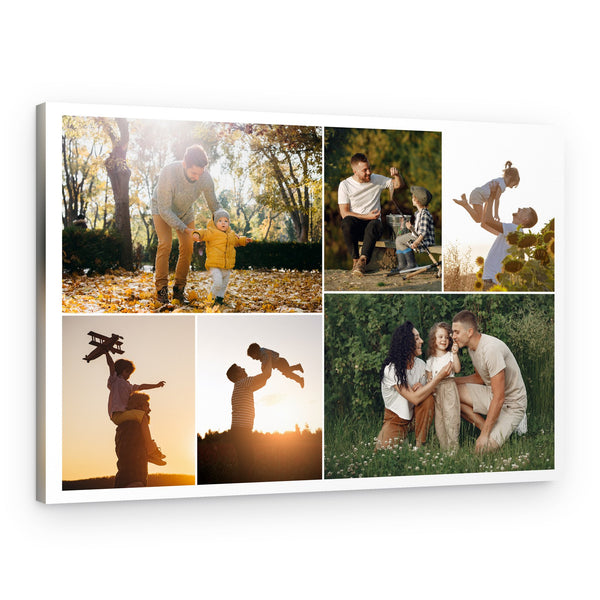 Offset Grid Collage Custom Canvas Print