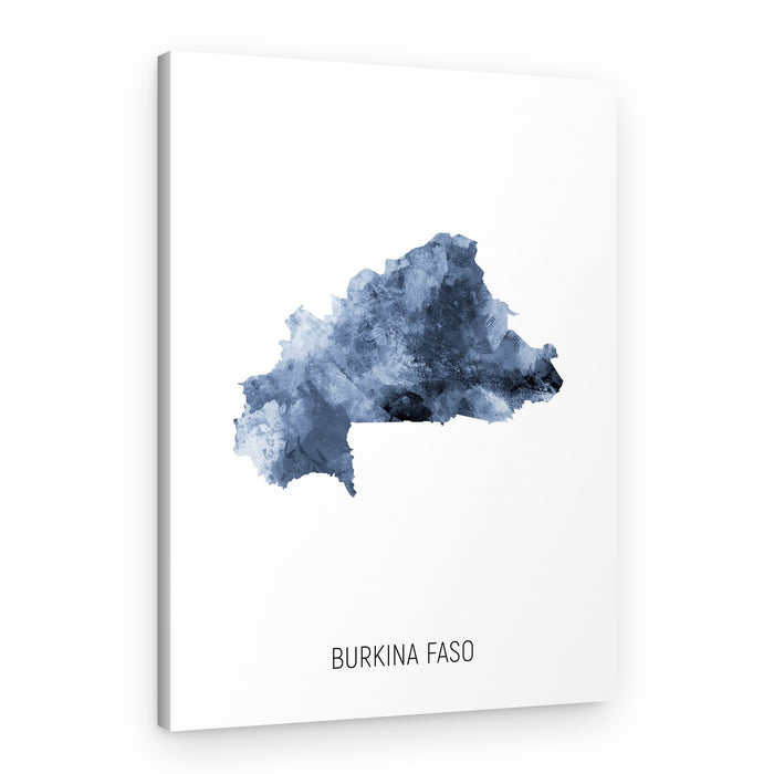 Burkina Faso Watercolor Map – Canvas Print