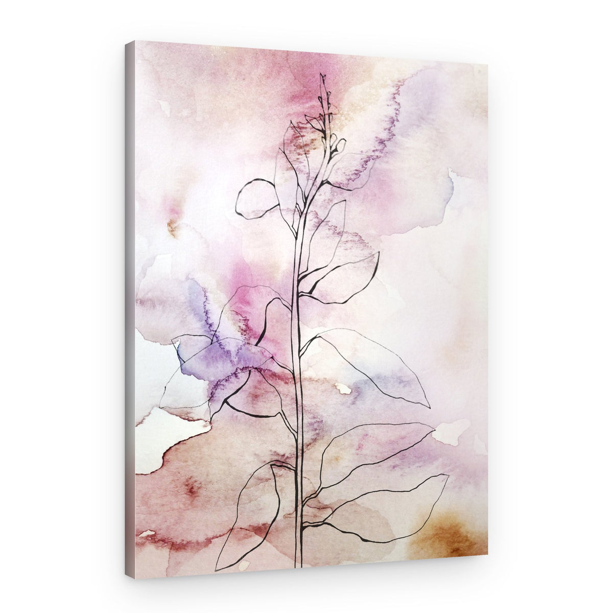 Pink Watercolor Botanical – Canvas Print