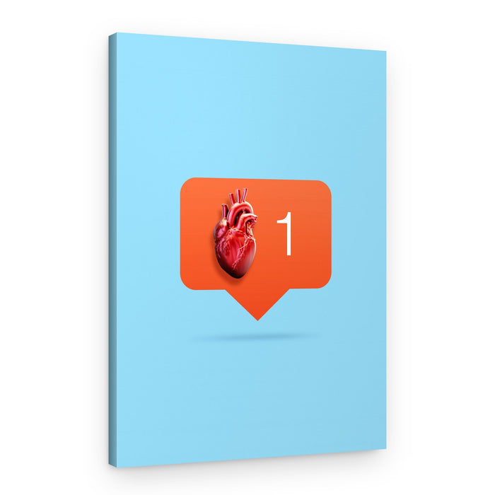 Heart Notification Message – Canvas Print