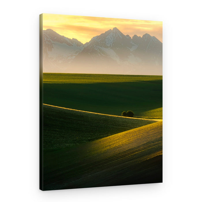 Rolling Hills Mountain Sunset – Canvas Print