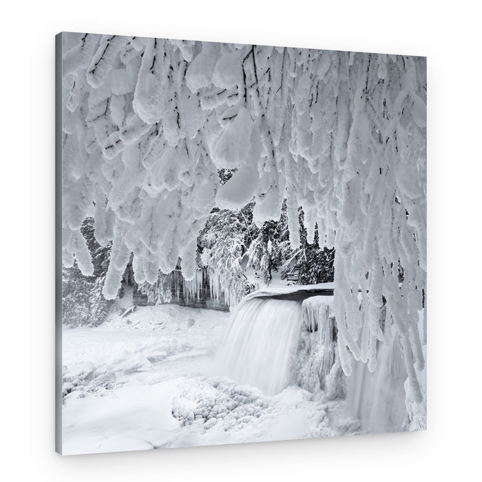 Frozen Winter Waterfall – Canvas Print