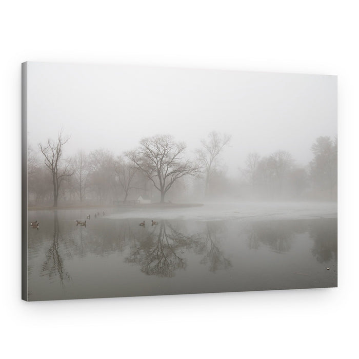 Misty Lake Morning – Canvas Print