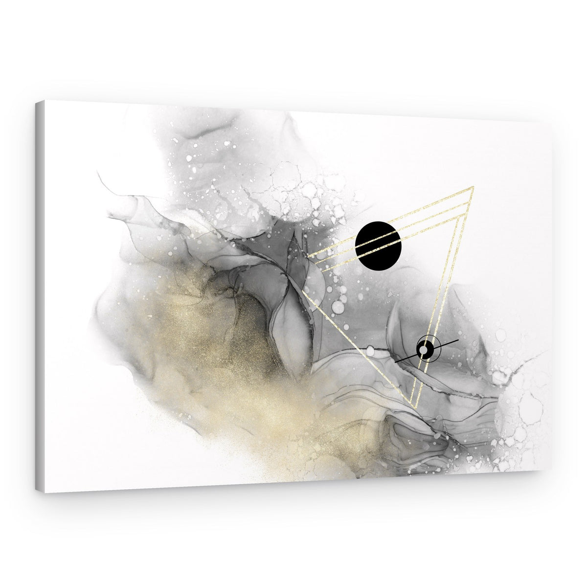 Fluid Gold Geometry – Canvas Print