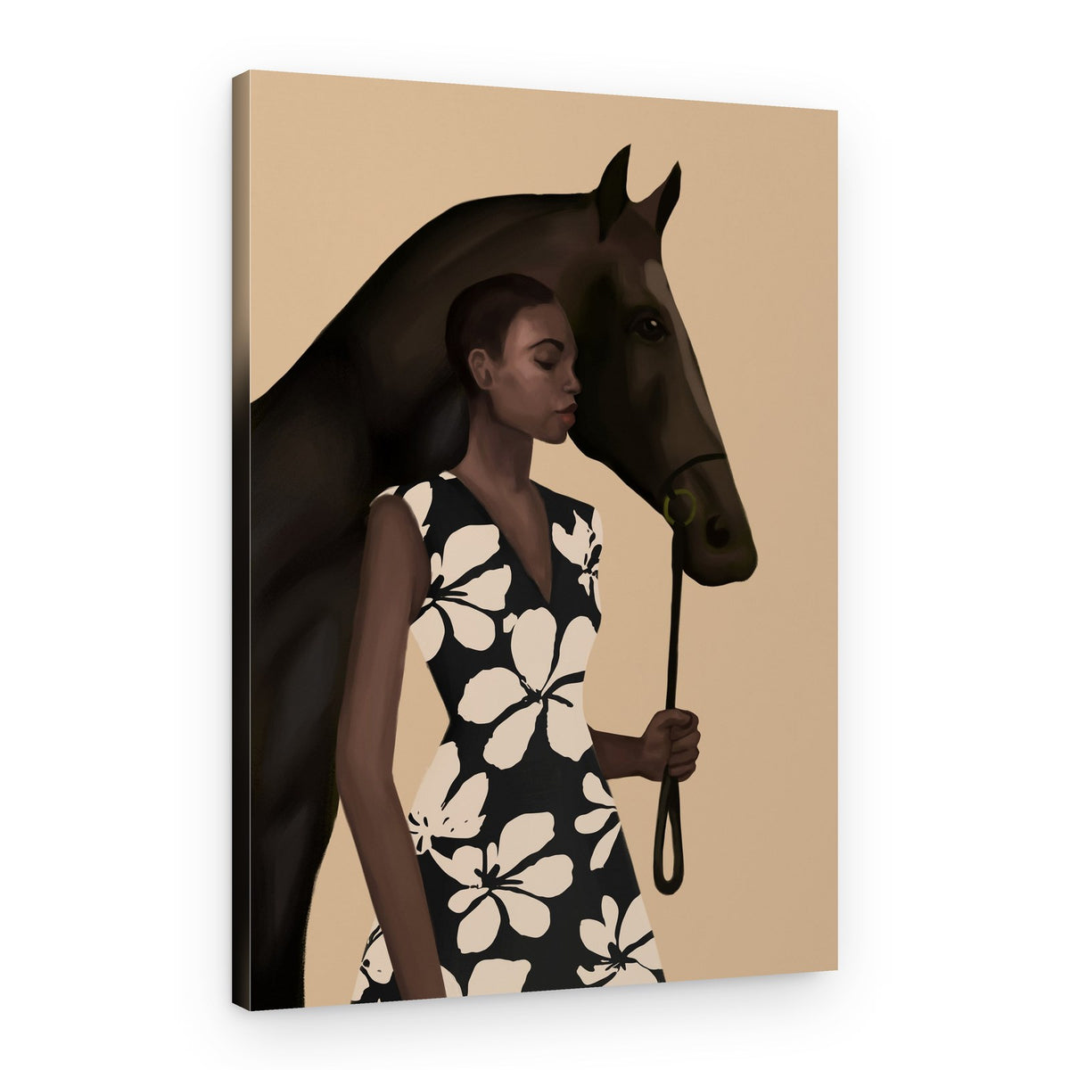 Elegant Woman Horse – Canvas Print