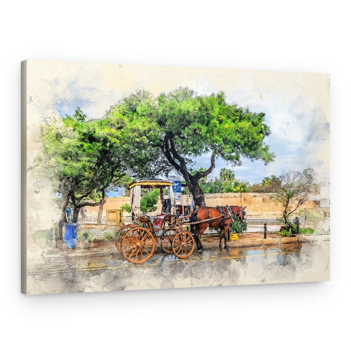 Classic Horse Carriage – Canvas Print