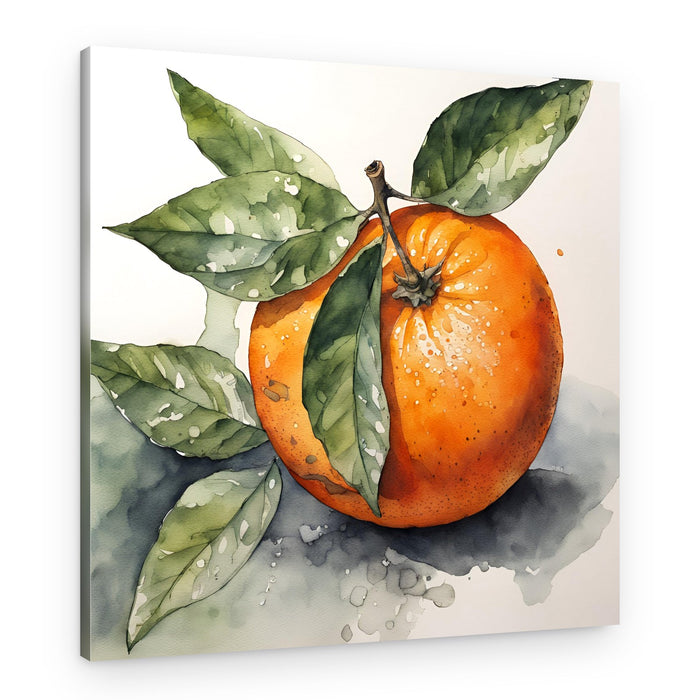Fresh Orange Watercolor – Canvas Print