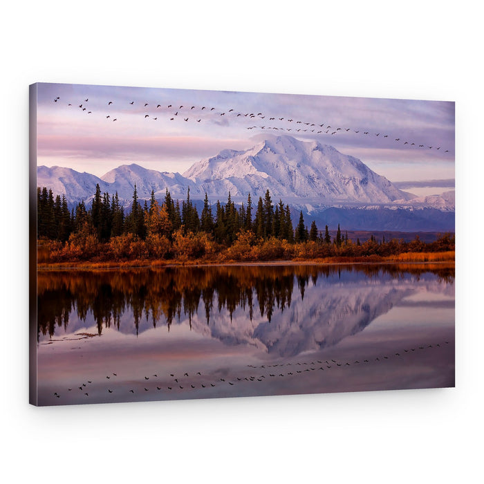 Majestic Mountain Reflection – Canvas Print