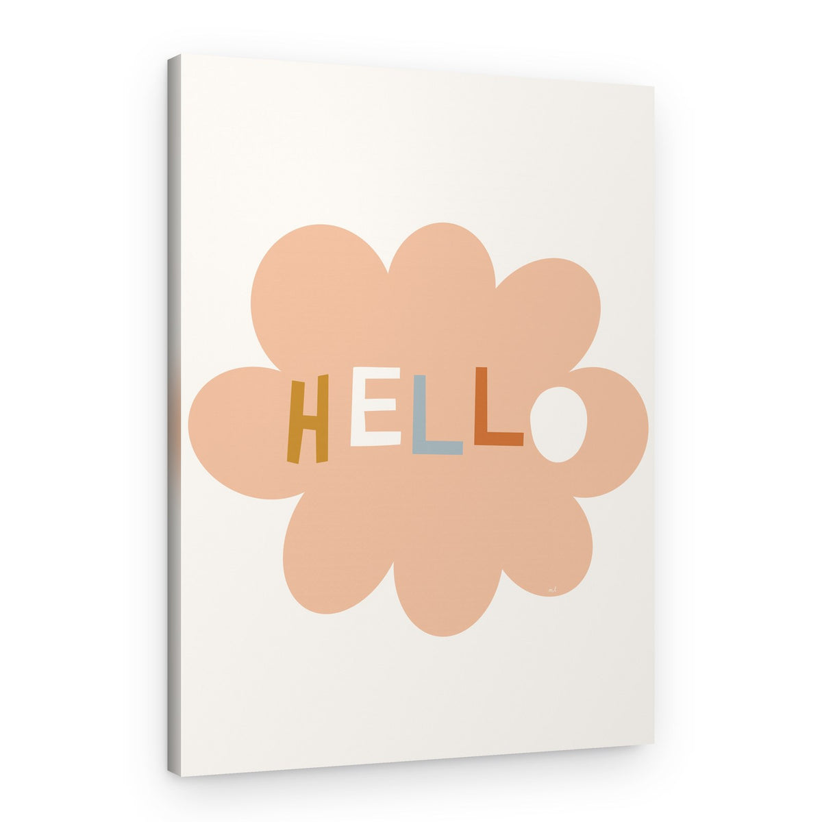 Playful Hello Cloud – Canvas Print