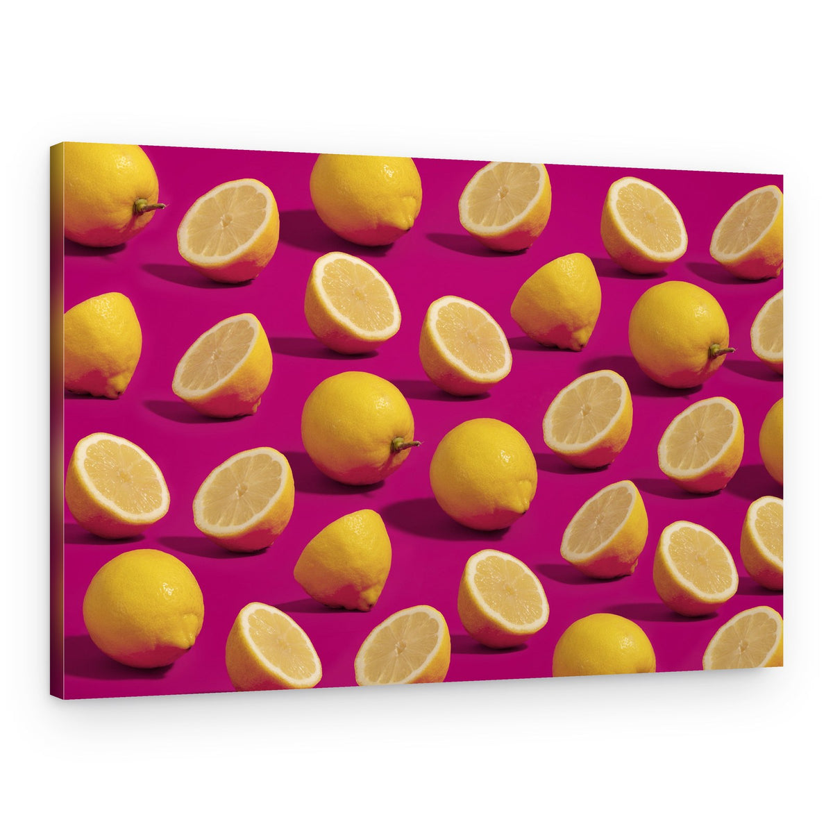 Pink Lemon Pattern – Canvas Print