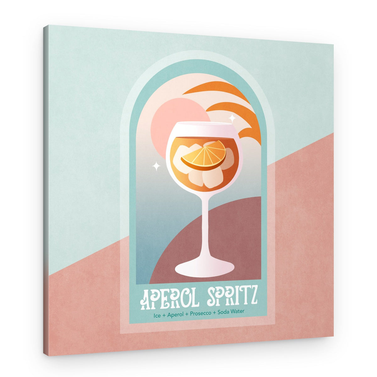 Sunset Sip Delight – Canvas Print