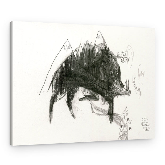 Dark Mountain Boar – Canvas Print