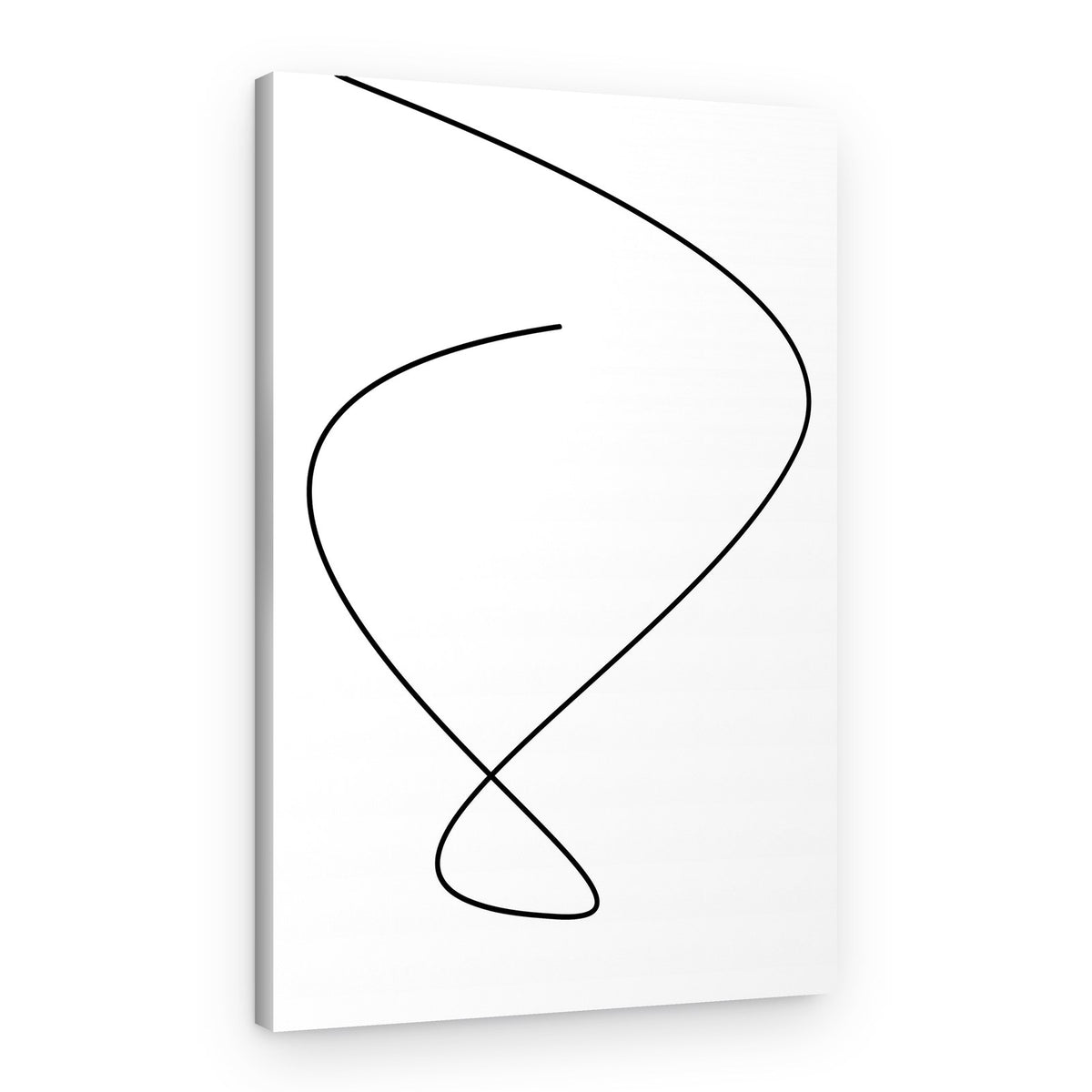 Fluid Black Line – Canvas Print