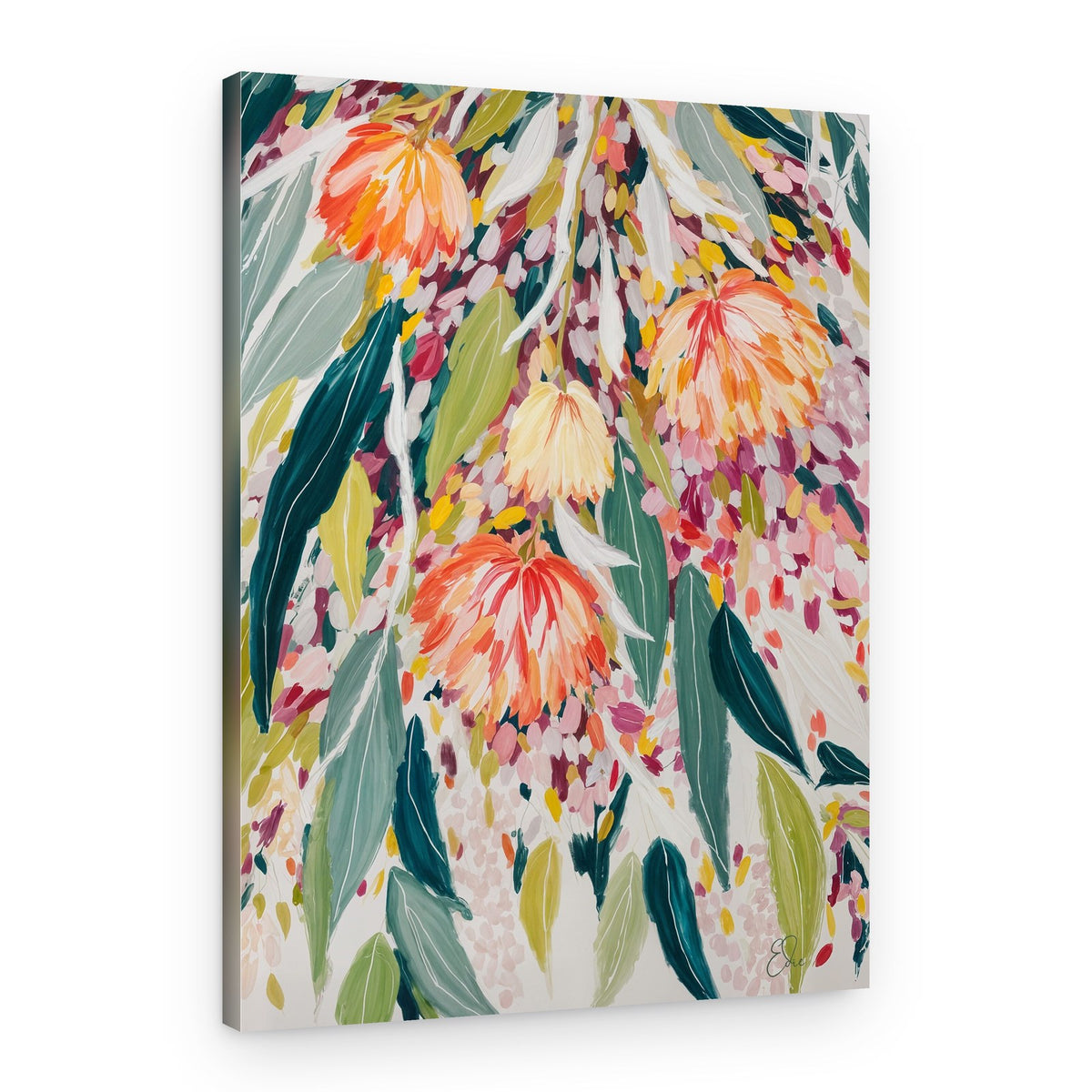 Vibrant Floral Cascade – Canvas Print