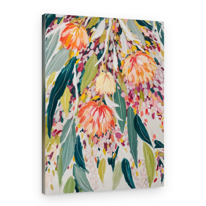 Vibrant Floral Cascade – Canvas Print