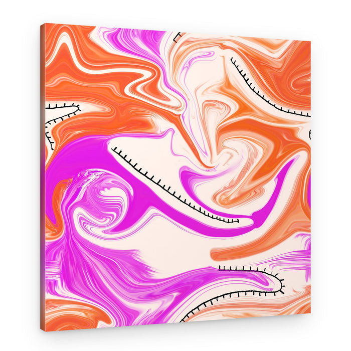 Vibrant Marbled Swirls – Canvas Print