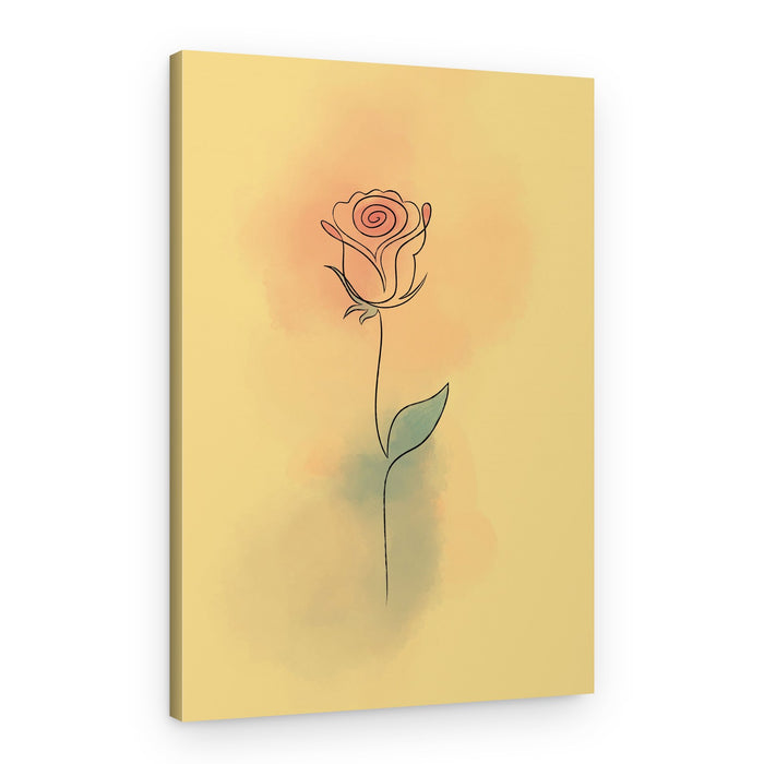 Delicate Watercolor Rose – Canvas Print