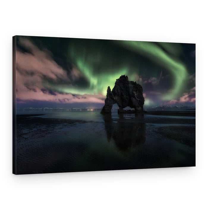 Northern Lights Seascape – Canvas Print