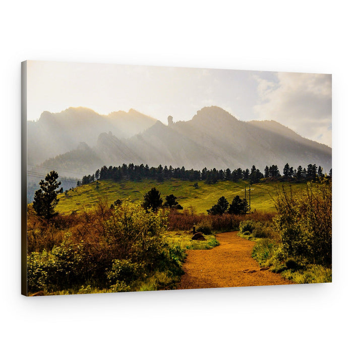 Sunlit Mountain Path – Canvas Print