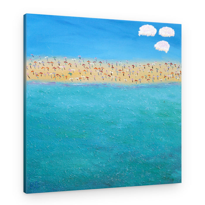 Crowded Summer Beach – Canvas Print