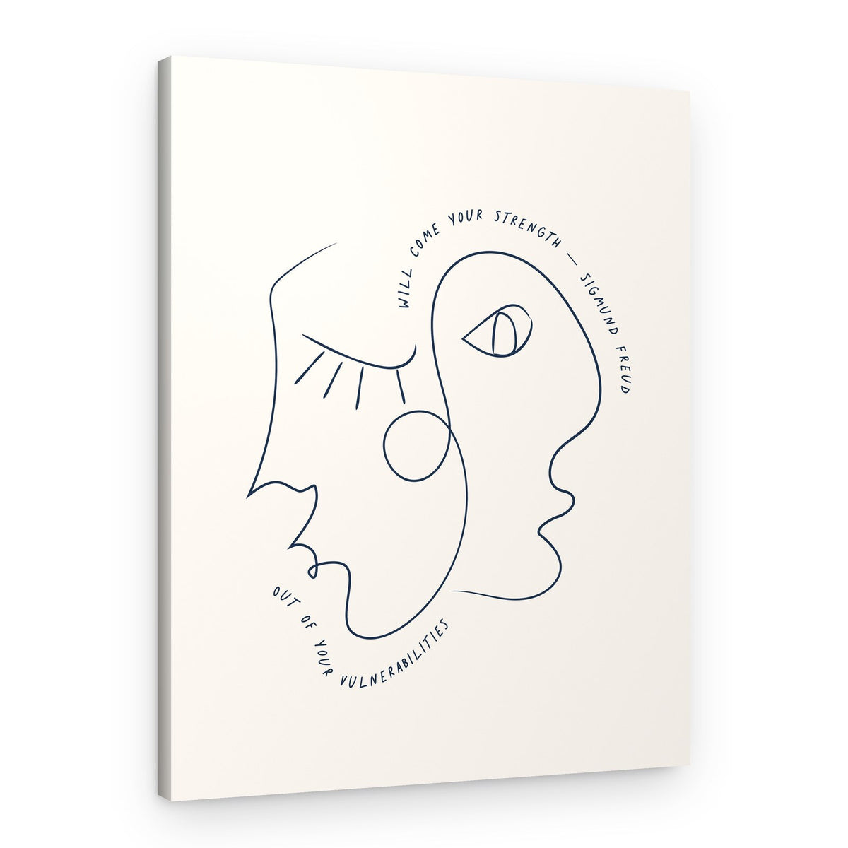 Minimalist Quote Faces – Canvas Print