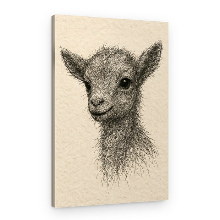 Smiling Baby Goat – Canvas Print