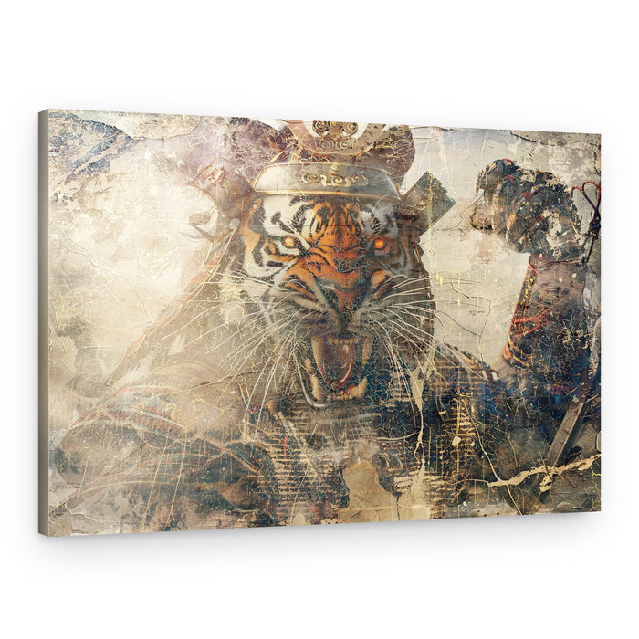 Roaring Samurai Tiger – Canvas Print