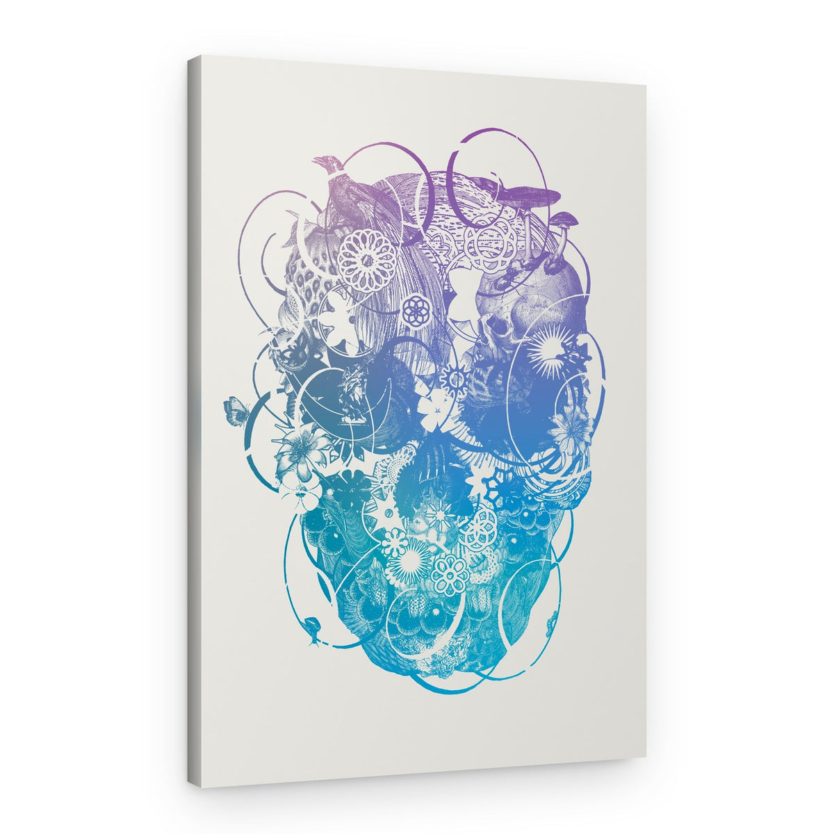 Intricate Nature Skull – Canvas Print