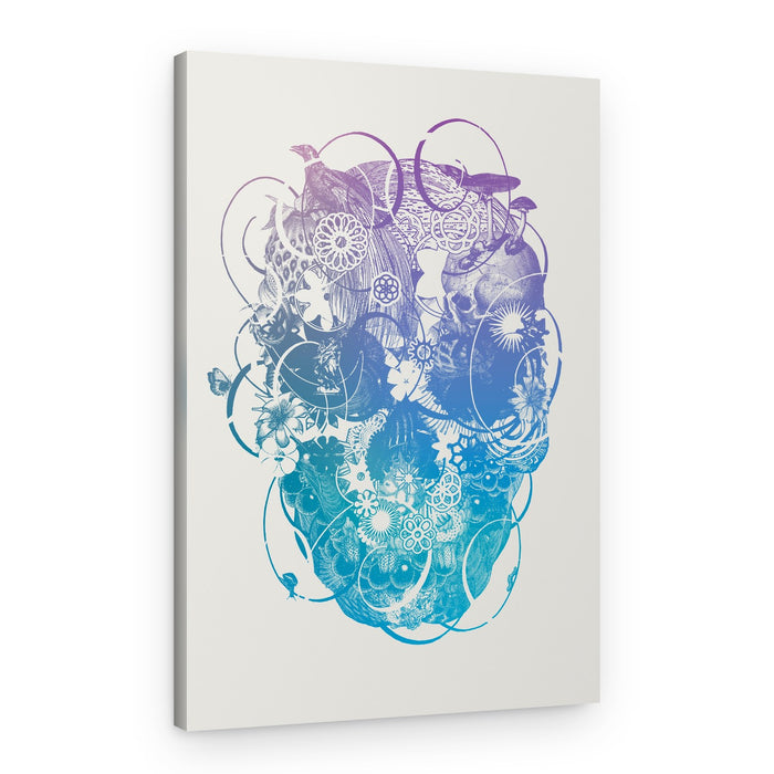 Intricate Nature Skull – Canvas Print
