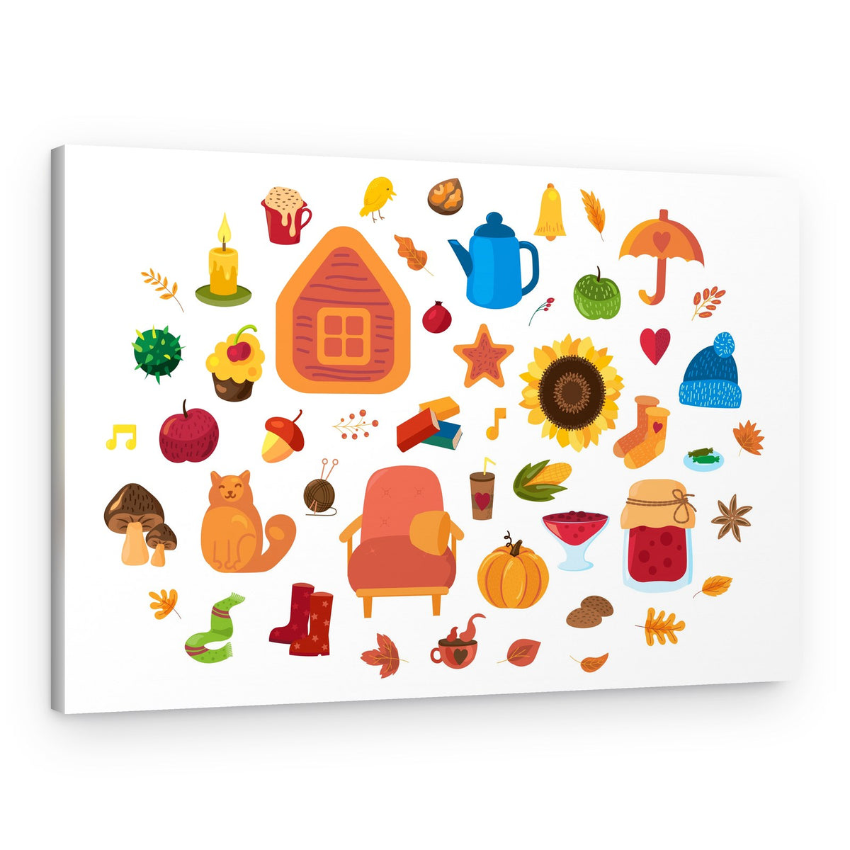 Cozy Autumn Essentials – Canvas Print
