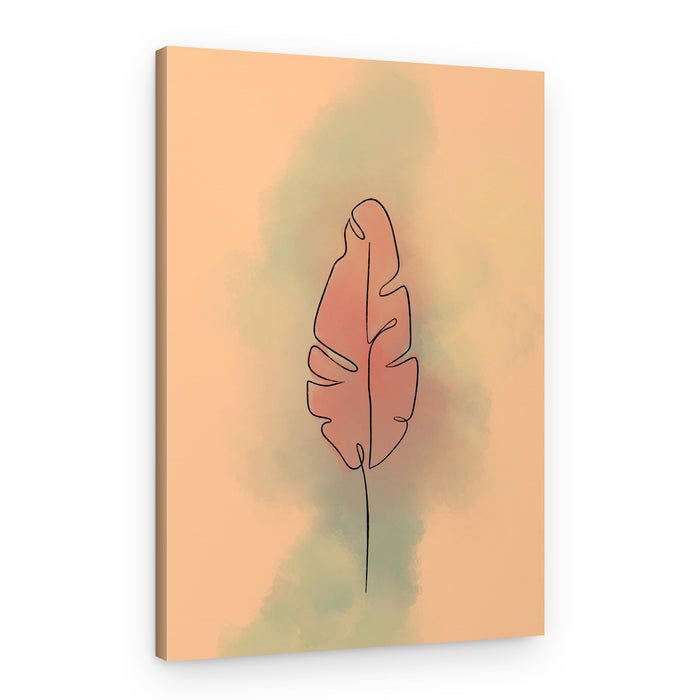 Earthy Botanical Leaf – Canvas Print