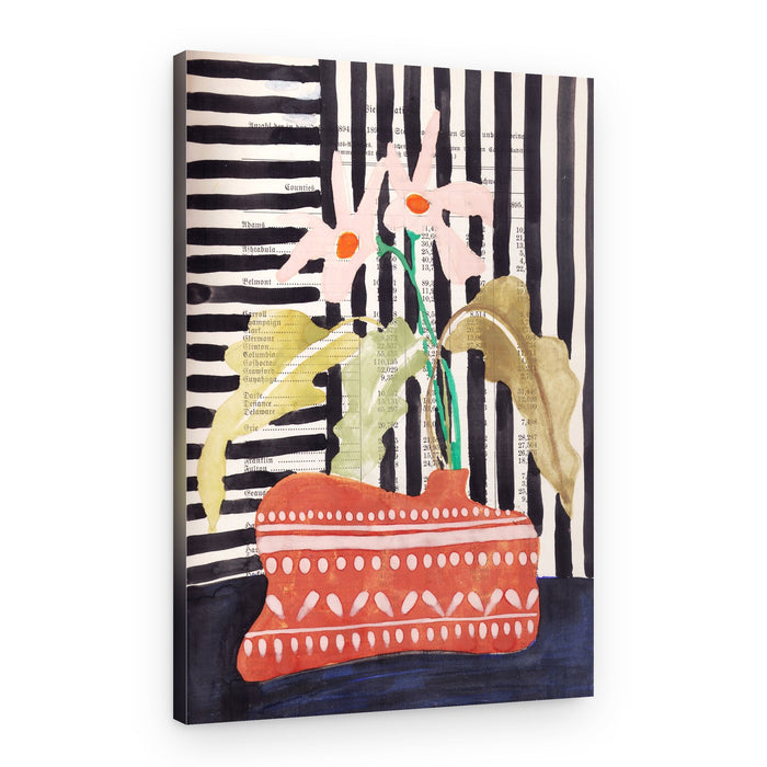 Abstract Floral Still Life – Canvas Print