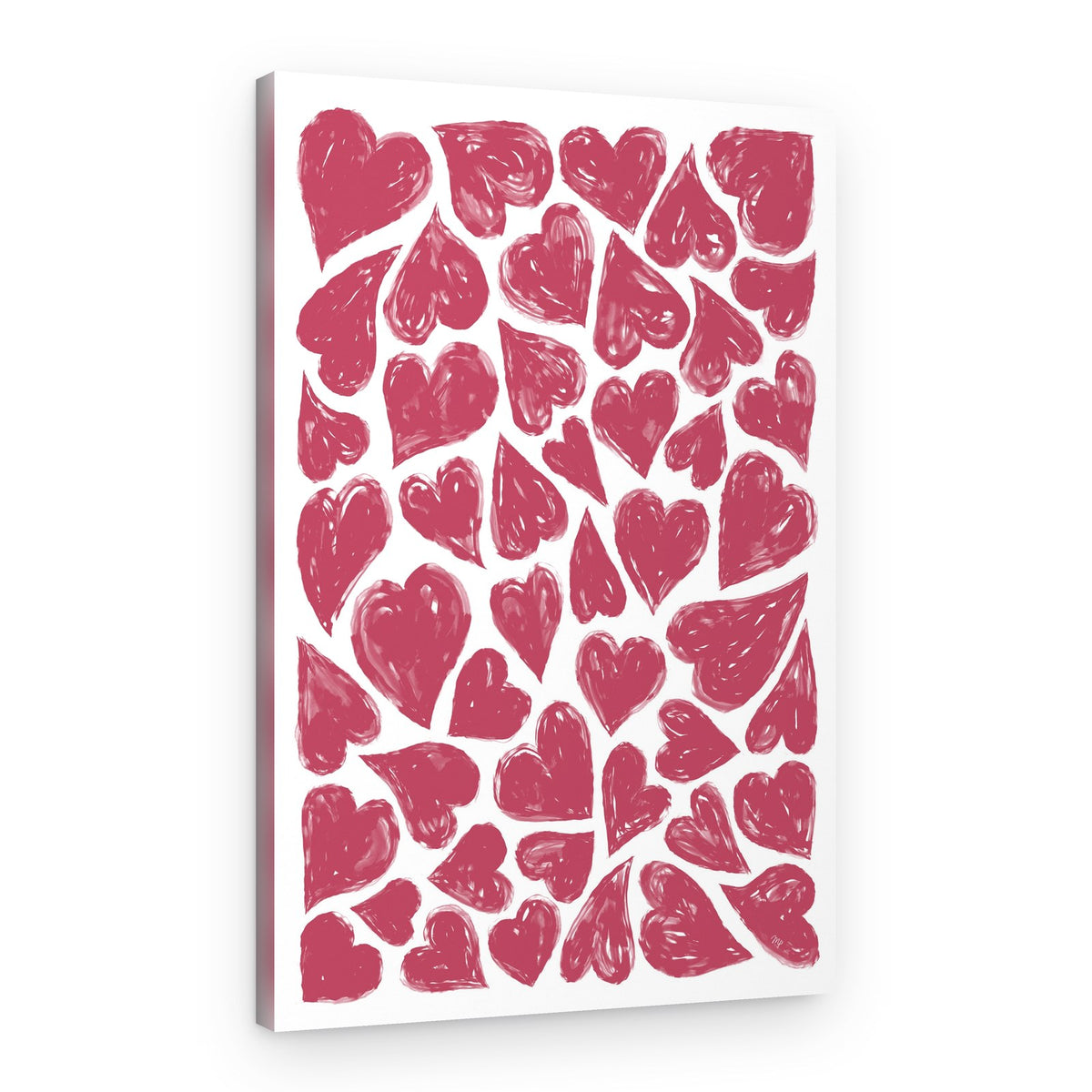 Romantic Red Hearts – Canvas Print